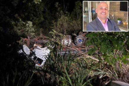 O corretor de imveis Diogo Santos (detalhe), que morreu aps o acidente