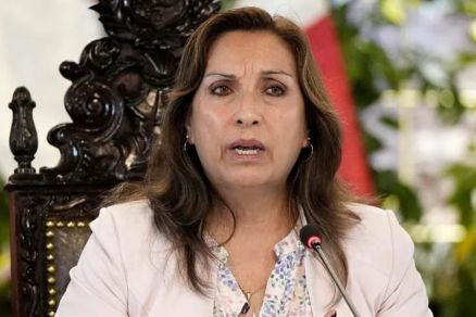 Dina Boluarte, presidente do Peru, em Lima