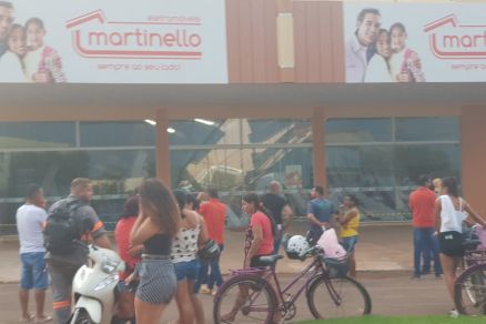 A Loja Martinello, que teve parte do teto despencado