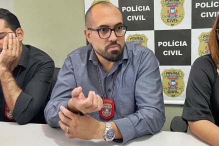 O delegado Marcel Oliveira, responsvel pelo crime envolvendo o filho do deputado Carlos Bezerra