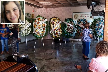 O vel�rio de Thays Machado (detalhe), que foi v�tima de feminic�dio