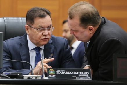 Os deputados estaduais Eduardo Botelho (Unio) e Max Russi (PSB)