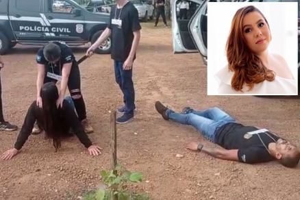 Parte de reconstituio do duplo homicdio; Bruna  autora dos disparos