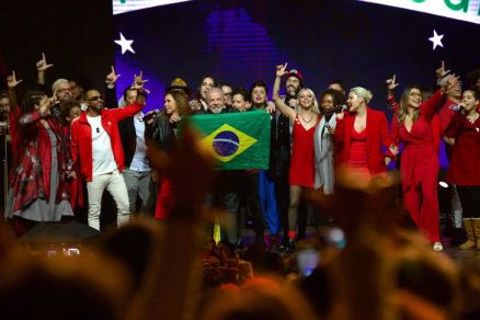 Evento de Lula com artistas durante a campanha, em setembro do ano passado