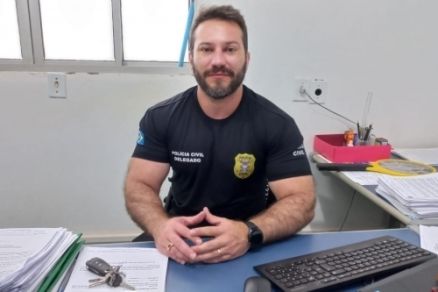 O delegado Eric Fantin, que foi exonerado pelo governador Mauro Mendes