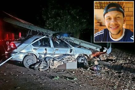 Alex Mota (detalhe) parou embaixo do carro e no resistiu aos ferimentos 