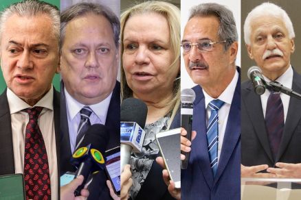 Os desembargadores Orlando Perri, Rui Ramos, Maria Erotides, Carlos Alberto e Paulo da Cunha, que votaram a favor da interveno