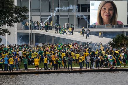 A ex-presidente do Sindspen-MT, Jacira Maria, que foi presa nos atos de Braslia