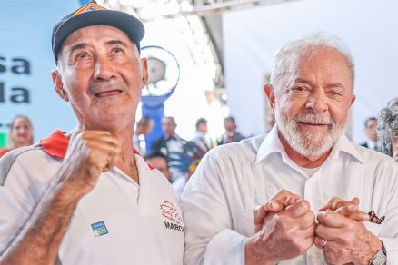 O presidente Lula, durante entrega de casas em Rondonpolis
