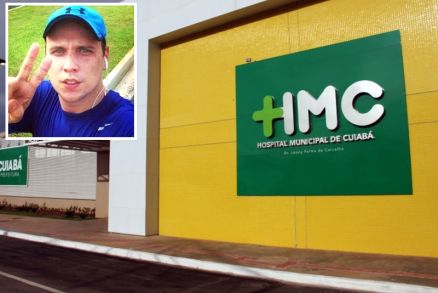 Hospital Municipal de Cuiab, que  gerido pela ECSP; no detalhe, Eduardo Vasconcelos, preso nesta quarta