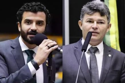 Os deputados Miguel ngelo e Jos Medeiros: embate na Cmara Federal