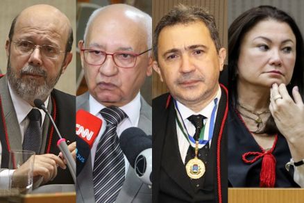 Os desembargadores Rubens de Oliveira, Juvenal Pereira, Joo Ferreira e Antonia Siqueira