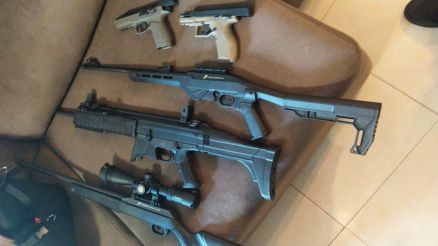 Armas apreendidas durante operao