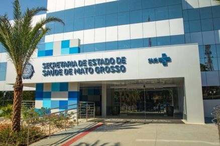 A fachada da Secretaria de Estado de Sade (SES-MT)