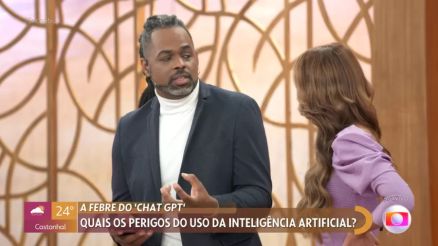 Manoel Soares e Patrcia Poeta no 