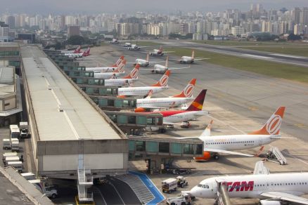 Vista panormica aeroporto de Congonhas, em SP