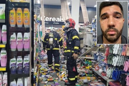O barbeiro Rodrigo Machado Oliveira (detalhe), responsvel pelos ataques a bomba que deixaram uma criana e uma mulher feridas