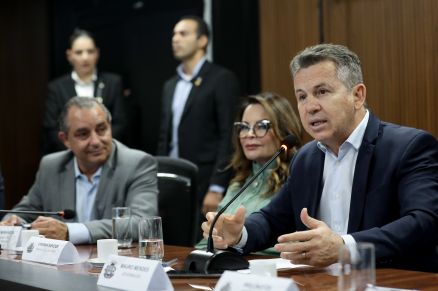O governador Mauro Mendes