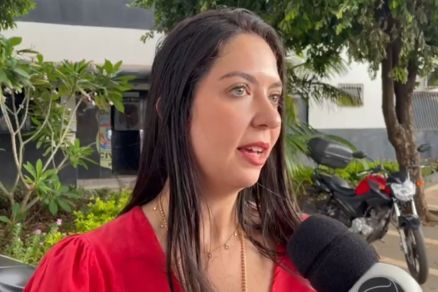 A delegada Jssica Assis, de Sorriso, que falou sobre a priso do suspeito e investiga o caso 