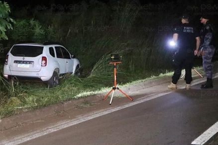O Renault Duster onde estava a vtima, Wellington Gonalves