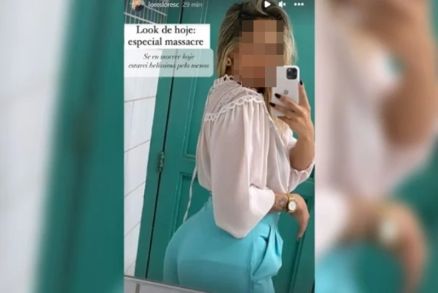 A professora Lorena Santos, que postou foto com 