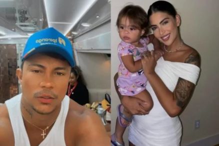 O cantor Xam e sua ex Rennata Gutierrez