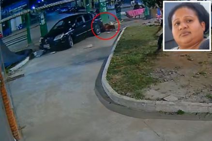 Janemara Pereira de Almeida (detalhe) foi atropelada enquanto trabalhava 