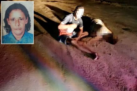 Marilsa Aparecida Neubs (detalhe) foi morta com uma facada na barriga 