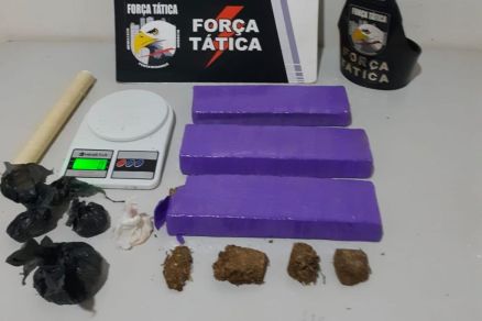 A droga apreendida