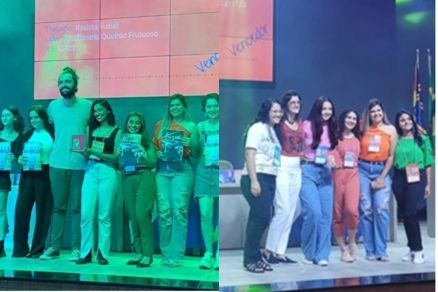 Equipes vencedoras recebnedo premia��o 