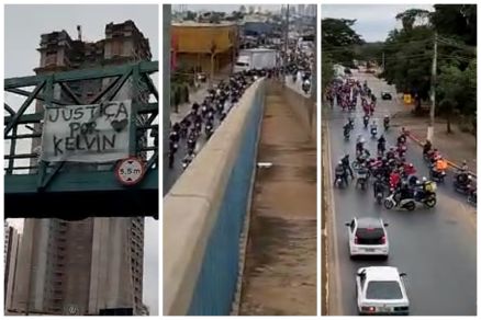 Momentos do funeral de Kelvin Tavares da Cruz, na manh desta tera-feira