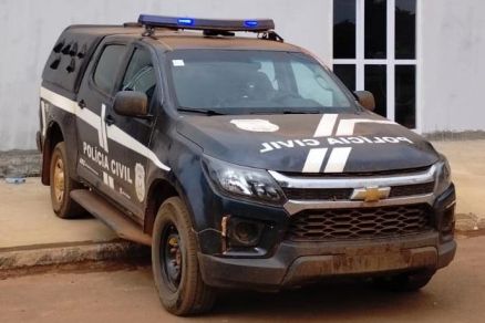 Viatura da Policia Civil; caso  investigado 
