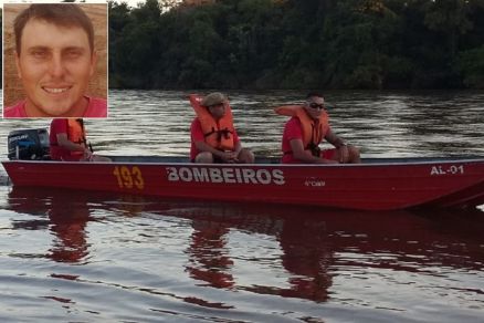 Douglas de Luca (detalhe) foi resgatado por outro pescador, mas morte foi confirmada pelos bombeiros