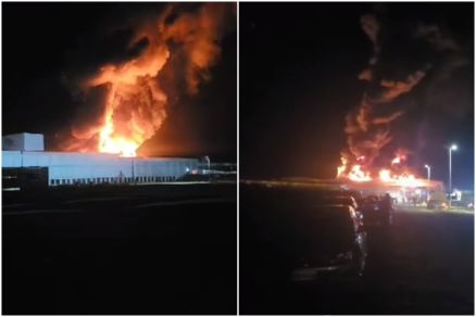 Incndio comeou no setor de armazenamento de palets de madeira, caixotes e almoxarifado