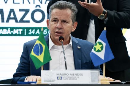 O governador Mauro Mendes, que ir a Braslia nesta tera