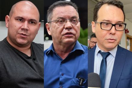 Abilio Junior, Eduardo Botelho e Ldio Cabral, que podem disputar a Prefeitura de Cuiab em 2024