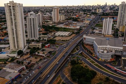 Vista area de Cuiab, cuja populao em 2022 era de 