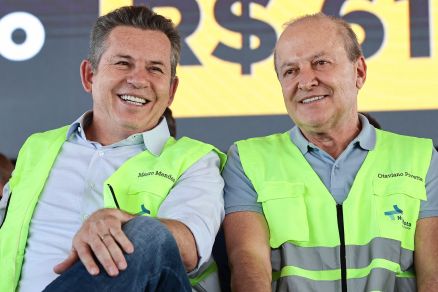 O governador Mauro Mendes e o vice-governador Otaviano Pivetta