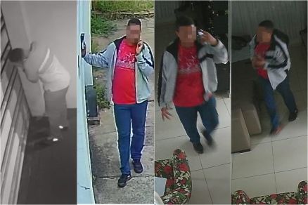 Cenas de parte da ao de invasor em casas do bairro Village Flamboyant 