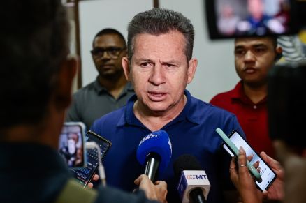 O governador Mauro Mendes, que disse estar preocupado com o  final da gesto