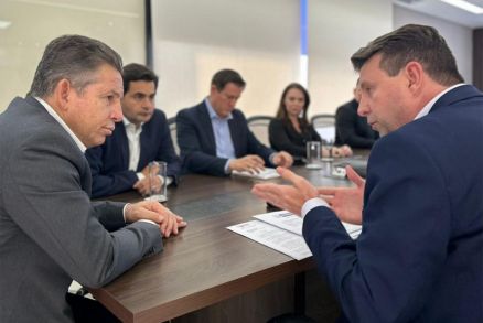 Governador Mauro Mendes e o prefeito de Sorriso, Ari Lafin
