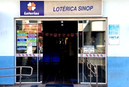 Fachada da lotrica onde as apostas vencedoras de Mato Grosso foram feitas