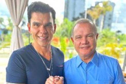 O empresrio Erllon Rodrigo Fagundes e senador Wellington Fagundes