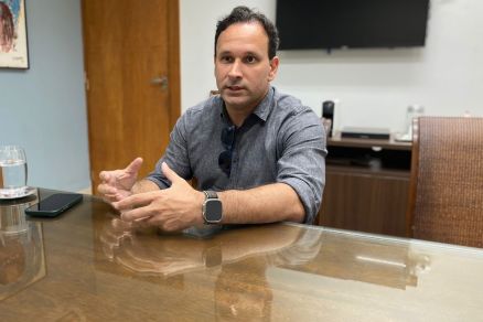O diretor cuiabano, Bruno Bini, durante entrevista sobre o cinema no Brasil e seus novos projetos