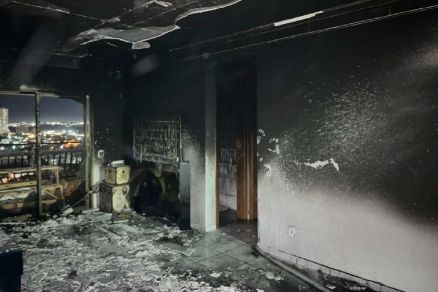 Fogo destruiu todo o apartamento do Edif�cio Portal D�Am�rica