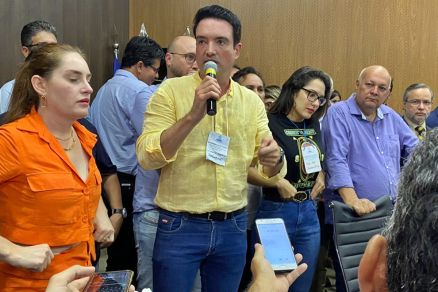 O prefeito de Primavera do Leste, Leo Bortolin, que venceu e eleio da AMM