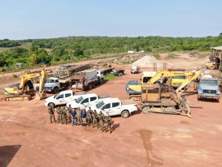 Fiscalizao da Sema-MT com apoio do Bope, no municpio de Terra Nova do Norte