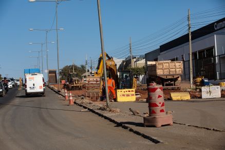 Nesse momento, o trabalho est localizado na pista sentido Tijucal - Boa Esperana