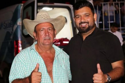 Edson Joel Meira e seu filho, Rogrio Meira, prefeito de Jangada