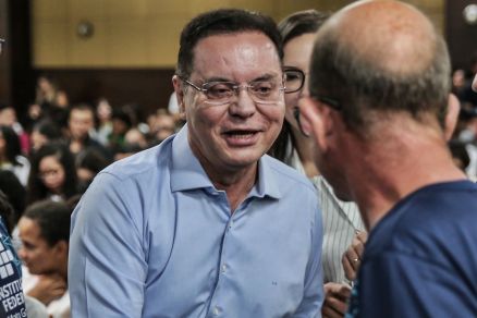 O deputado Eduardo Botelho, primeiro lugar nas pesquisas de inteno de votos em Cuiab